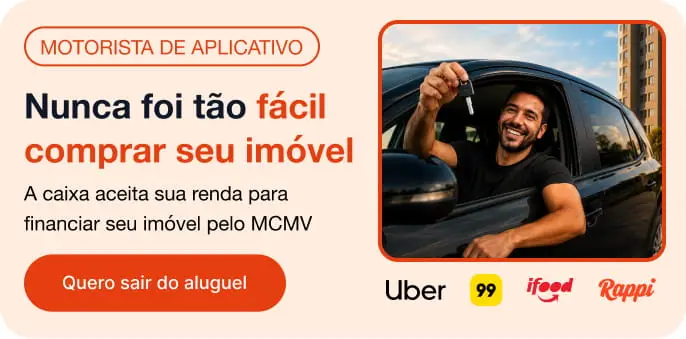 Motorista de aplicativo? A Caixa aceita sua renda para financiar seu imóvel pelo Minha Casa Minha Vida. Faça sua simulação.
